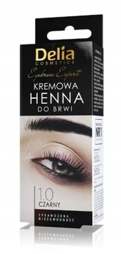 Delia Henna w Kremie do Brwi 1.0 Czarna 15 ml !!!WYPRZEDAŻ!!!