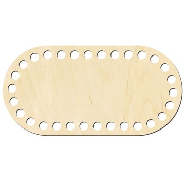 Drewniana baza do torebki koszyka OWALNA 20x10cm Dno Baza na pieczywo OWAL