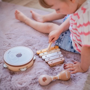 Музыкальный набор деревянных инструментов бубарин маракас viga polarb