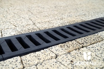 Линейный дренаж H=148мм B125 ПВХ ГРАФИТ 1 МЕТР