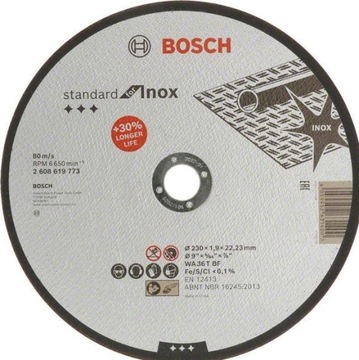 Bosch 2608619773 Tarcza tnąca prosta Standard for Inox 230 x 1,9 mm