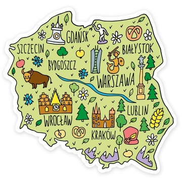 POLSKA mapa Polski Tablica Manipulacyjna TM18