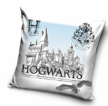 Poszewka velvetowa bajkowa na jaśka 40x40 Harry Potter Zamek Hogwart