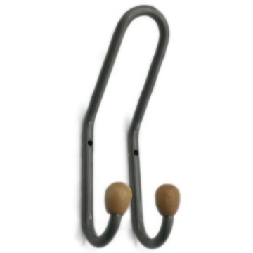 WIESZAK MEBLOWY METALOWY SZARY DREWNO