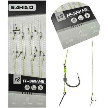 PRZYPONY METHOD FEEDER Z IGŁĄ ROZMIAR 10# ZESTAW SAHIDO MF RIGS WITH NEEDLE