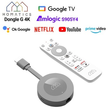 HOMATIC Dongle G 4K-2 ГБ 32 ГБ TVBOX Двойное распознавание Google и Netflix