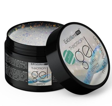 Excellent PRO Thixotropy gel with effect Milky 15g- Mleczny z brokatem