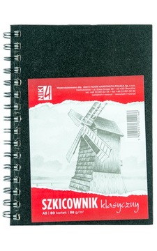 5166 SZKICOWNIK KLASYCZNY NA SPIRALI A5 80ark 98g