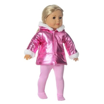 Akcesoria do zabawek 18''Doll sukienka świąteczna z dopasowanym kapeluszem