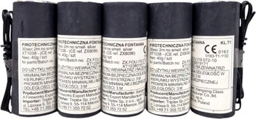 FONTANNA SCENICZNA WYTWORNICA ISKIER XT1038 NO SMELL BEZ DYMU 30sek 2m 5szt