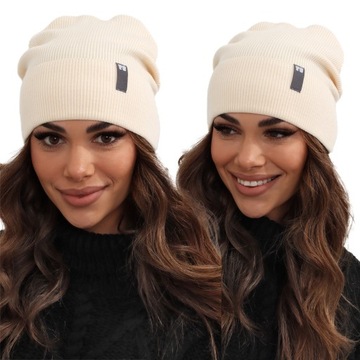 CZAPKA DAMSKA ZIMOWA CIEPŁA SPORTOWA BEANIE MODNA WYGODNA KOLORY 2746