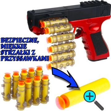 GLOCK ARROW GUN ПОЛУАВТОМАТИЧЕСКИЙ ПУСК NERF + 20 ДРОТИКОВ