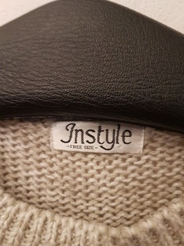 INSTYLE NEW YORK SWETR ROZ.M/L SWETER HAFTOWANY