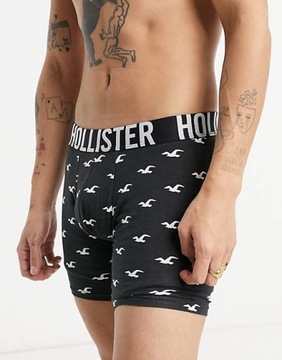 HOLLISTER CZARNE MAJTKI LOGO (XS)