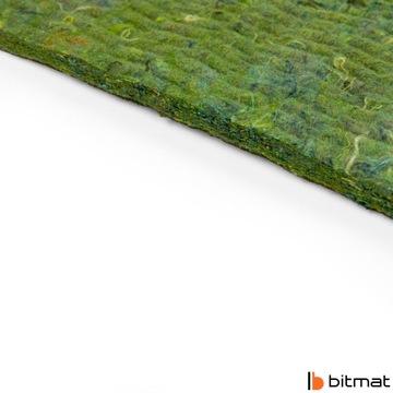 Зеленый шумоизоляционный фетровый коврик BITMAT для автомобилей и техники, 50х100см