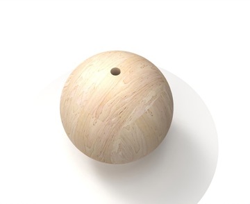 Kula Drewniana z Olchy 100 mm z Otworem - Funkcjonalny Element Aranżacyjny