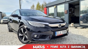 Honda Civic X Sedan 4d 1.5 VTEC Turbo 182KM 2017 Honda Civic 1.5T 183KM manual navi skora 2xPDC szyberadch 1 rej 2018R asys