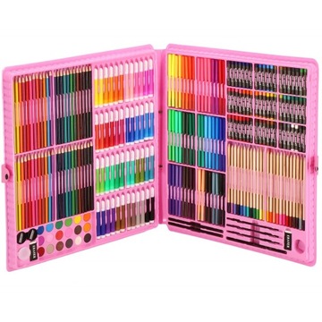 ХУДОЖЕСТВЕННЫЙ НАБОР ДЛЯ РАСКРАСКИ + СПИЧКА РОЗ 258 шт. мелки, фломастеры, краски