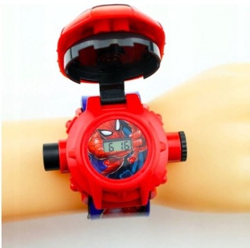 М КОСТЮМ ЧЕЛОВЕКА-ПАУКА КАРНАВАЛЬНЫЙ КОСТЮМ 110/122 см + ЧАСЫ