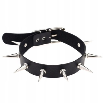 Naszyjnik Choker Na Szyję Długie Kolce - Black