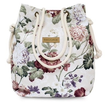 TOREBKA WOREK SHOPPER TORBA BAGGAGE KWIATY GARDEN