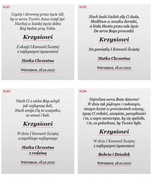 Srebrny obrazek na Komunię Jezus Pamiątka z grawerem - Srebro 999,95