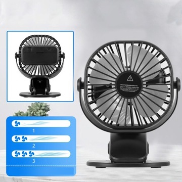 ОФИСНЫЙ НАСТОЛЬНЫЙ ВЕНТИЛЯТОР ДЛЯ ОФИСА В СПАЛЬНЕ, 3 СКОРОСТИ С ЗАЖИМОМ