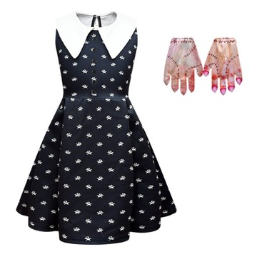 детские платья для косплея Adams Family Vest Dress B53-238