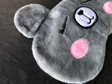МАСКА ДЛЯ ВЕК ДЛЯ РАССЛАБЛЕНИЯ СНА плюшевый мишка серый OLDMAN PLUSH
