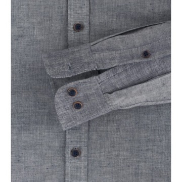 Мужская льняная рубашка Redmond, воротник стойка стандартный_3XL