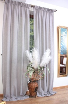 Бежевые шторы Изготовленные на заказ шторы из льна Linen Natura