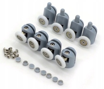 ROLKI KÓŁKA ROLKA DO KABINY PRYSZNICOWEJ 23MM ZESTAW 8SZT