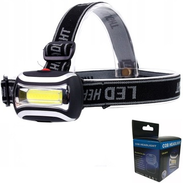 COB HeadLight 3W latarka głowę czołówka czołowa mocna 3xAAA lampka IPX4