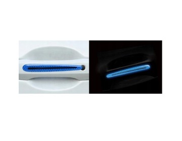 АВТОНАКЛЕЙКИ ЗАЩИТНАЯ ПЛЕНКА ДЛЯ ДВЕРНЫХ РУЧОК 3D Carbon Blue