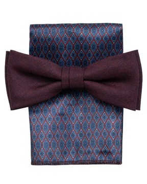 Kamizelka męska bordowa dwurzędowa elegancka Slim Fit - 58