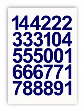 Темно-синий алфавит и цифры 100мм, самоклеющиеся