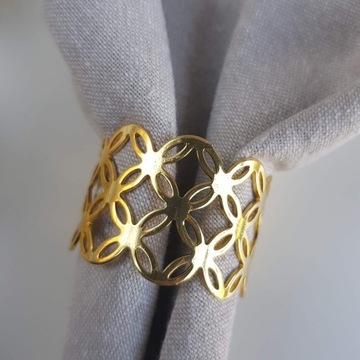 Салфетницы с золотыми кольцами, 6 шт.