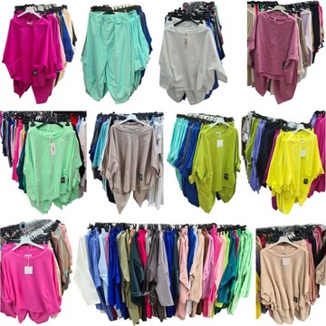 ЭЛЕГАНТНЫЙ ИТАЛЬЯНСКИЙ ХЛОПКОВЫЙ КОМПЛЕКТ СВИТШОТ БРЮКИ OVERSIZE U