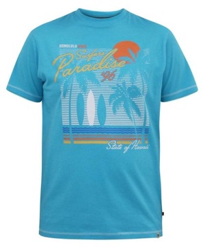 DUŻA MĘSKA KOSZULKA T-SHIRT DUKE D555 DUŻE ROZMIARY 2XL obw 138cm