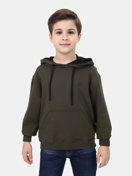 Bluza dziecięca chłopięca dresowa khaki 116-122