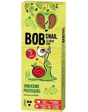 Bob Snail 3x ŚLIMAK PRZEKĄSKA Bez Cukru JABŁKO