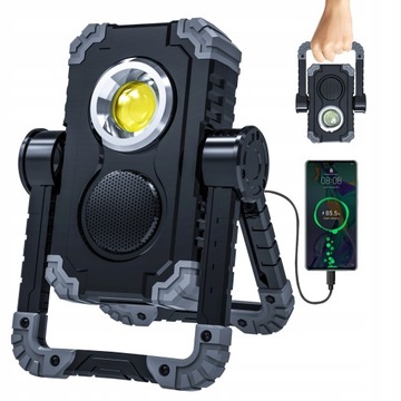 BLUETOOTH LAMPA ROBOCZA LED 20W AKUMULATOR 4400MAH