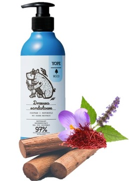 YOPE WOOD ŻEL POD PRYSZNIC DRZEWO SANDAŁOWE SZAFRAN 400ml