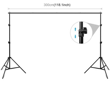 Набор штативов для фотофонов 200х300см