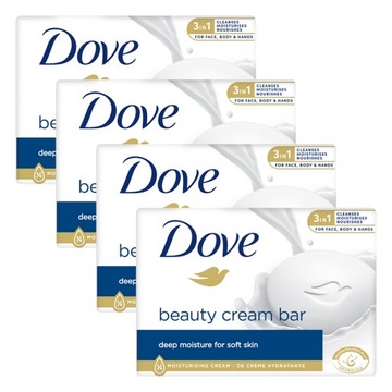 4 x Mydło DOVE w kostce kremowe 3w1 Beauty Cream Bar 90g