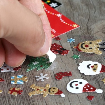 РОЖДЕСТВЕНСКИЕ НАКЛЕЙКИ, 6 БЛИСТЕРОВ