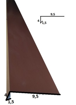 Отделка балкона 2, длина 1,95 м, ral 8017, глянцевый КОРИЧНЕВЫЙ