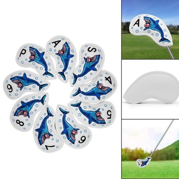 9шт железные чехлы на голову из искусственной кожи белого цвета