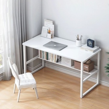 LOFT WHITE МОЛОДЕЖНЫЙ КОМПЬЮТЕРНЫЙ СТОЛ С ПОЛКОЙ ДЛЯ ШКОЛЬНЫХ ИГРОВ