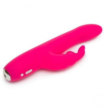 Вибратор Happy Rabbit Slimline Curve Rabbit, розовый